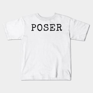 Funny Retro Vintage Word 1980s Poser Skater T-Shirt Sticker Gifts Kids T-Shirt